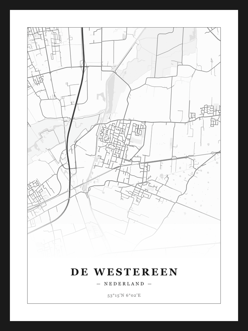 Steden poster De Westereen - Klassiek