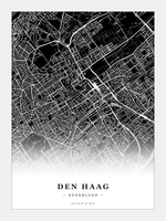 Steden poster Den Haag - Donker - Zonder lijst