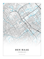 Steden poster Den Haag - Water - Zonder lijst
