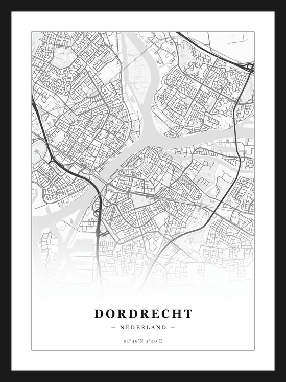 Steden poster Dordrecht - Klassiek