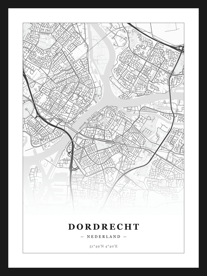 Steden poster Dordrecht - Klassiek