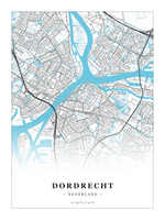 Steden poster Dordrecht - Water - Zonder lijst