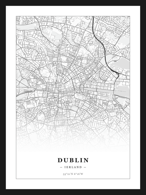 Steden poster Dublin - Klassiek