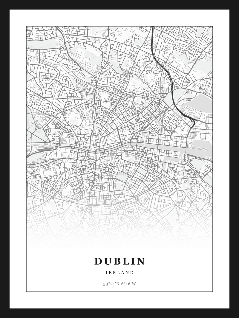 Steden poster Dublin - Klassiek