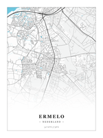 Steden poster Ermelo - Water - Zonder lijst
