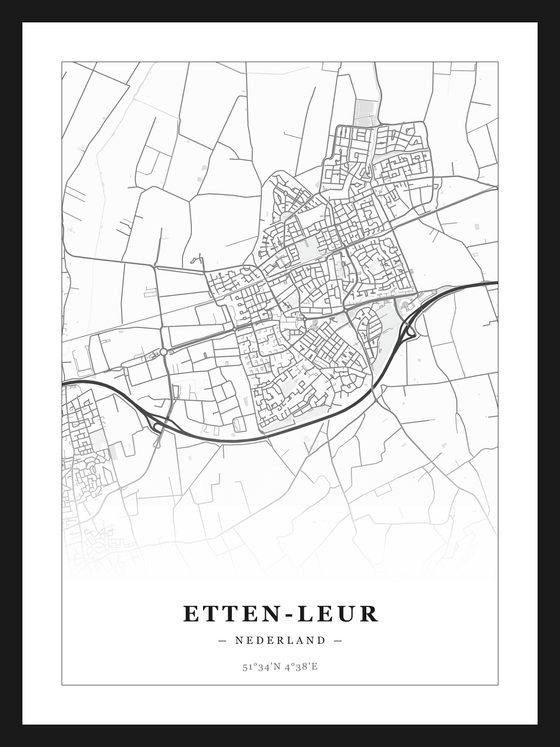 Steden poster Etten-Leur - Klassiek