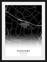 Steden poster Fijnaart - Donker