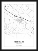 Steden poster Fijnaart - Klassiek