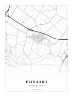 Steden poster Fijnaart - Klassiek - Zonder lijst
