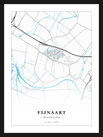 Steden poster Fijnaart - Water