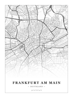 Steden poster Frankfurt am Main - Klassiek - Zonder lijst