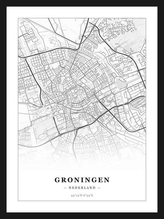 Steden poster Groningen - Klassiek