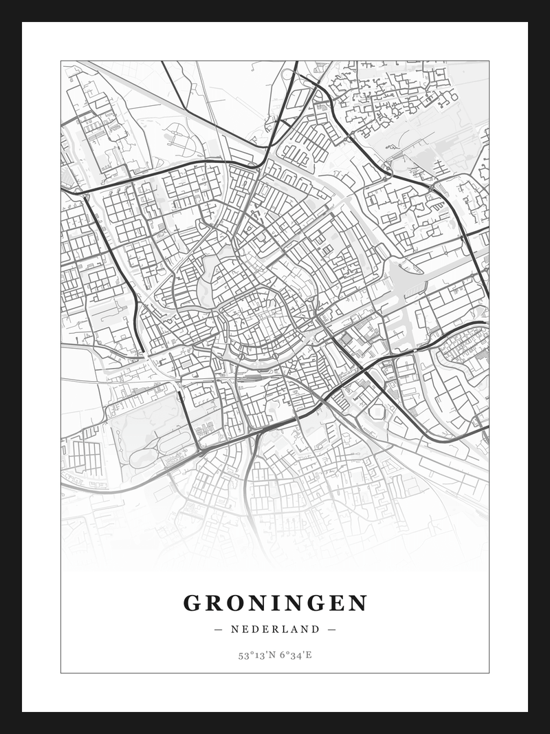 Steden poster Groningen - Klassiek