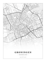 Steden poster Groningen - Klassiek - Zonder lijst
