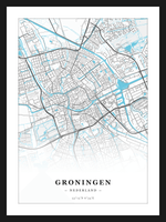 Steden poster Groningen - Water