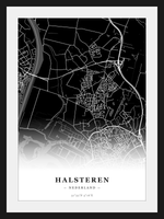 Steden poster Halsteren - Donker