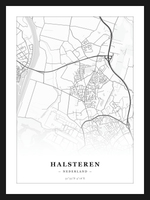 Steden poster Halsteren - Klassiek
