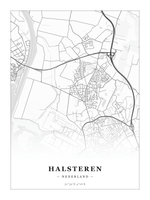 Steden poster Halsteren - Klassiek - Zonder lijst