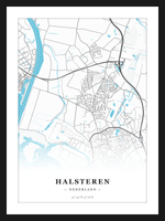 Steden poster Halsteren - Water
