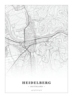 Steden poster Heidelberg - Klassiek - Zonder lijst