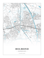 Steden poster Helmond - Water - Zonder lijst