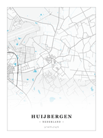 Steden poster Huijbergen - Water - Zonder lijst