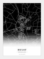 Steden poster Hulst - Donker - Zonder lijst
