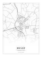 Steden poster Hulst - Klassiek - Zonder lijst