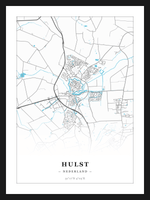 Steden poster Hulst - Water
