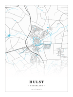 Steden poster Hulst - Water - Zonder lijst