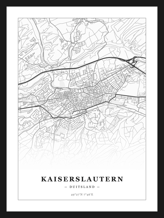 Steden poster Kaiserslautern - Klassiek