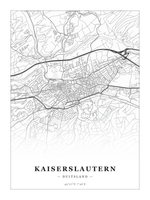 Steden poster Kaiserslautern - Klassiek - Zonder lijst