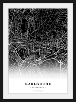 Steden poster Karlsruhe - Donker