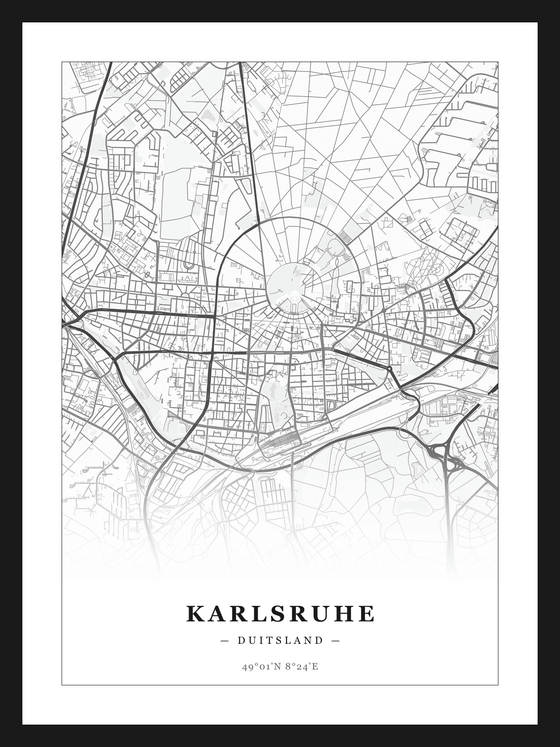 Steden poster Karlsruhe - Klassiek