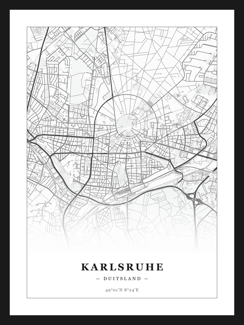 Steden poster Karlsruhe - Klassiek