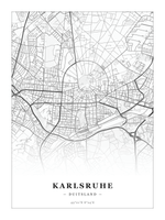 Steden poster Karlsruhe - Klassiek - Zonder lijst