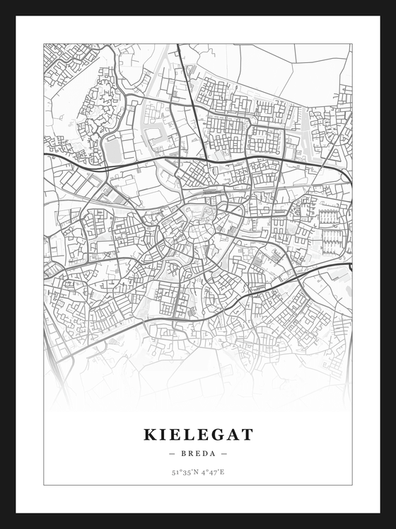 Steden poster Kielegat (Breda) - Klassiek