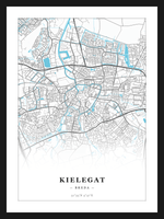 Steden poster Kielegat (Breda) - Water