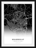 Steden poster Krabbegat (Bergen op Zoom) - Donker