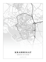 Steden poster Krabbegat (Bergen op Zoom) - Klassiek - Zonder lijst