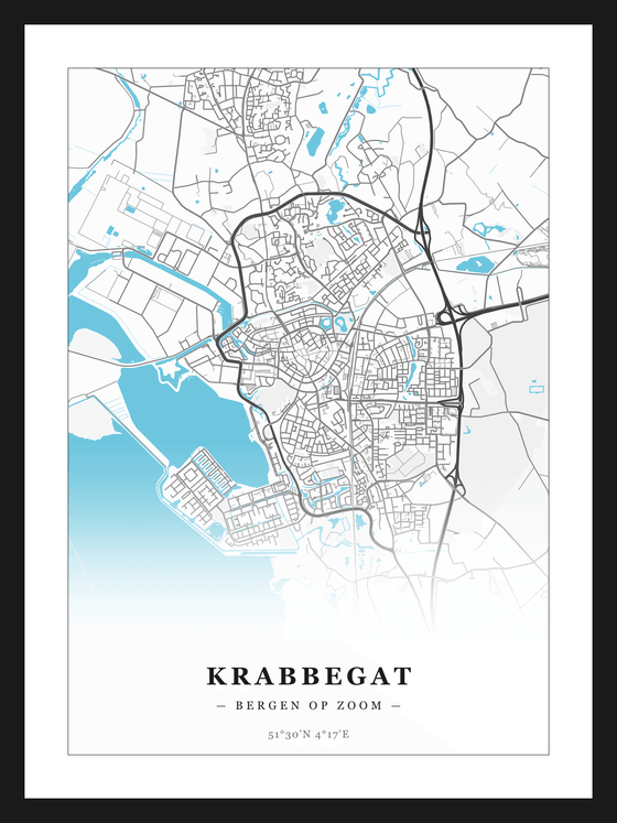 Steden poster Krabbegat (Bergen op Zoom)