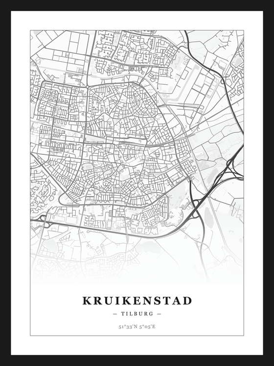 Steden poster Kruikenstad (Tilburg) - Klassiek