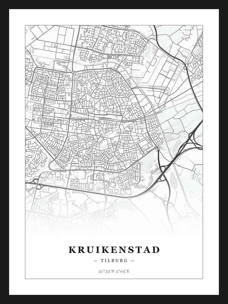 Steden poster Kruikenstad (Tilburg) - Klassiek