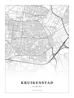 Steden poster Kruikenstad (Tilburg) - Klassiek - Zonder lijst
