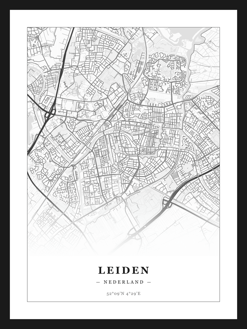 Steden poster Leiden - Klassiek