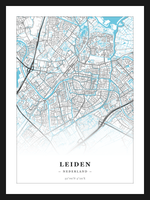 Steden poster Leiden - Water