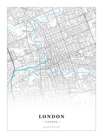 Steden poster London - Water - Zonder lijst