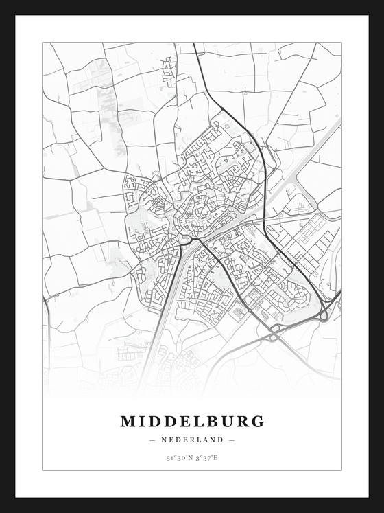 Steden poster Middelburg - Klassiek
