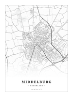 Steden poster Middelburg - Klassiek - Zonder lijst