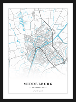 Steden poster Middelburg - Water